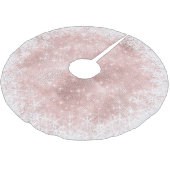 Snowflake Glitzer und Shine Rose Gold ID671 Polyester Weihnachtsbaumdecke (Schrägansicht)