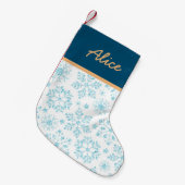 Snowflake Glitzer Weihnachten Strumpf Kleiner Weihnachtsstrumpf (Vorderansicht (hängend))