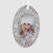 *~* Snowflake Glitzer Weihnachtsjubiläum Girl AP44 Ornament (Vorderseite)