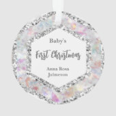 *~* Snowflake Glitzer Weihnachtsjubiläum Girl AP44 Ornament (Rückseite)