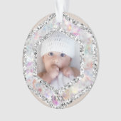 *~* Snowflake Glitzer Weihnachtsjubiläum Girl AP44 Ornament (Vorderseite)