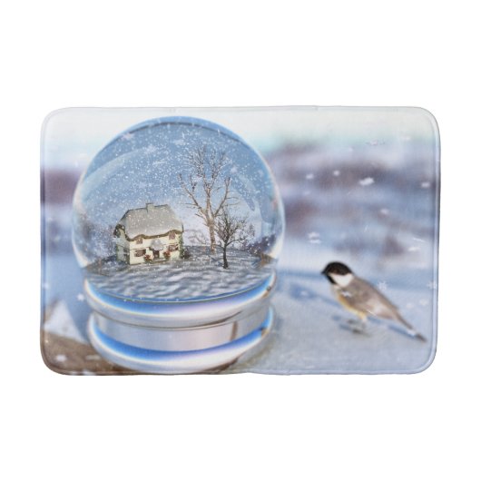 Snowflake Globe Bath Mat Badematte (Vorderseite)