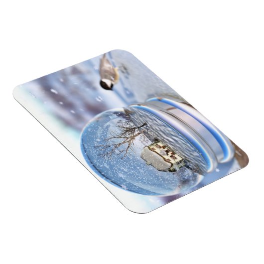 Snowflake Globe Flexible Magnet (Rechte Seite)