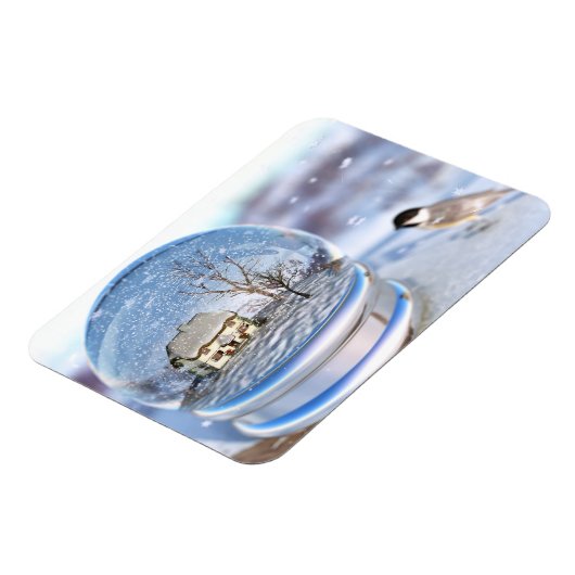 Snowflake Globe Flexible Magnet (Linke Seite)