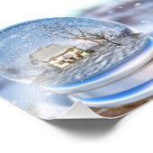 Snowflake Globe Foto Print (Ecke)