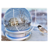 Snowflake Globe Geschenktasche Große Geschenktüte (Vorderseite)
