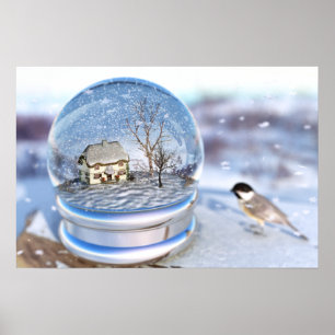 Snowflake Globe Print Poster