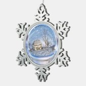 Snowflake Globe Weihnachtsschmuck Schneeflocken Zinn-Ornament (Rechts)