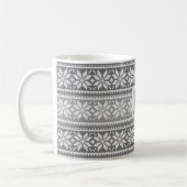Snowflake Grau Nordische Imitate Strick Sweater Mo Kaffeetasse (Links)