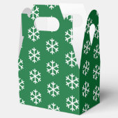 Snowflake Green Christmas Favor Box Geschenkschachtel (Geöffnet)