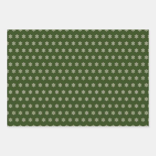 Snowflake Green Geschenkpapier Set (Vorderseite 2)