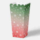 Snowflake Green & Red Ombre Weihnachten Geschenkschachtel (Rückseite)