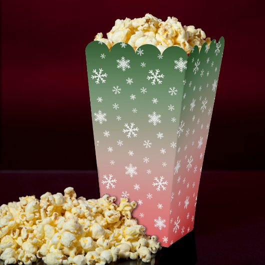 Snowflake Green & Red Ombre Weihnachten Geschenkschachtel