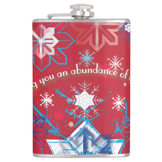 Snowflake Greetings I Flachmann (Vorderseite)