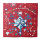 Snowflake Greetings I Fliese (Vorderseite)