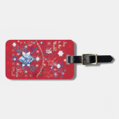 Snowflake Greetings I Gepäckanhänger (Vorderseite horizontal)