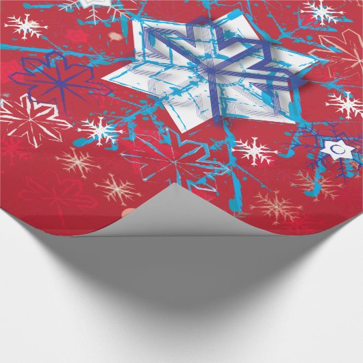 Snowflake Greetings I Geschenkpapier (Ecke)