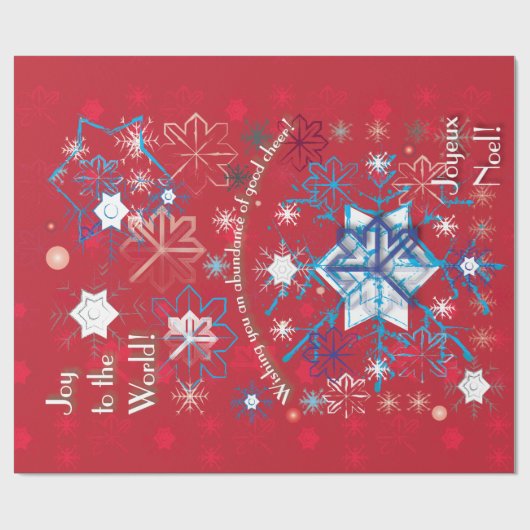 Snowflake Greetings I Geschenkpapier (Flach)