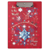 Snowflake Greetings I Klemmbrett (Vorderseite)