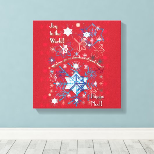 Snowflake Greetings I Leinwanddruck (Insitu (Holzboden))