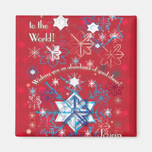Snowflake Greetings I Magnet (Vorne)