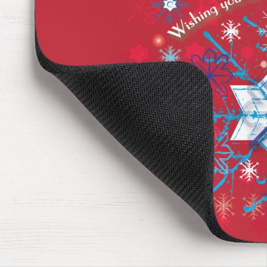 Snowflake Greetings I Mousepad (Ecke)