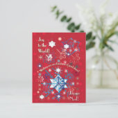 Snowflake Greetings I Postkarte (Stehend Vorderseite)