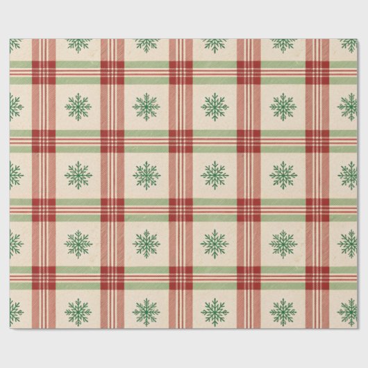 Snowflake Grid Geschenkpapier (Flach)