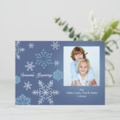 Snowflake Grußkarten Foto Feiertagskarte (Stehend Vorderseite)