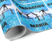 Snowflake Gymnastik Girls Events Geschenkpapier (Rolleneckpunkt)