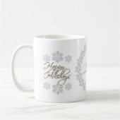 Snowflake Happy Holidays Tasse (Links)
