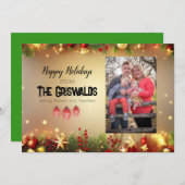 Snowflake Happy Holidays Weihnachtskarte Feiertagskarte (Vorne/Hinten)