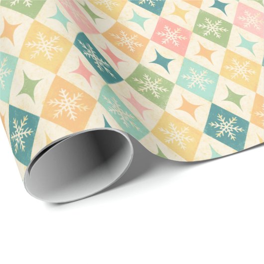 Snowflake Harlequin MCM Merry & Bright Geschenkpapier (Rolleneckpunkt)