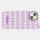 Snowflake Heart Pattern - Custom name Case-Mate iP iPhone Hülle (Rückseite (Horizontal))