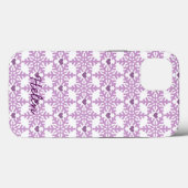 Snowflake Heart Pattern - Custom name Case-Mate iP iPhone Hülle (Rückseite (Horizontal))