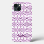 Snowflake Heart Pattern - Custom name Case-Mate iP iPhone Hülle (Rückseite)