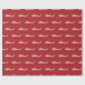 Snowflake Helicopters - Red Geschenkpapier (Flach)