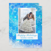 Snowflake Hochzeitkarte Feiertagskarte (Vorne/Hinten)