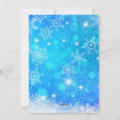 Snowflake Hochzeitkarte Feiertagskarte (Rückseite)