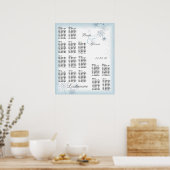 Snowflake Hochzeitssessatellit Ice Blue Poster (Küche)