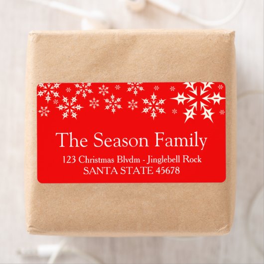 Snowflake Holiday Address Label (Insitu)