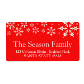 Snowflake Holiday Address Label (Vorne)