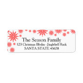 Snowflake Holiday Address Label (Vorne)