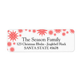 Snowflake Holiday Address Label