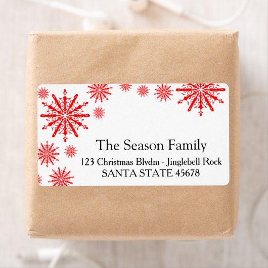 Snowflake Holiday Address Label (Insitu)
