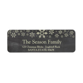 Snowflake Holiday Address Label