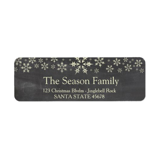 Snowflake Holiday Address Label (Vorne)