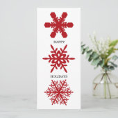 Snowflake Holiday Card Feiertagskarte (Stehend Vorderseite)