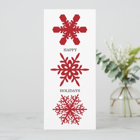 Snowflake Holiday Card Feiertagskarte (Stehend Vorderseite)