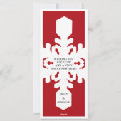 Snowflake Holiday Card Feiertagskarte (Rückseite)